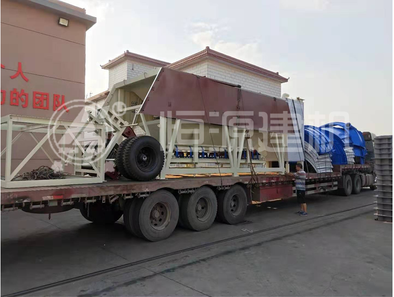 恒源建機(jī) YHZS75型移動(dòng)攪拌站發(fā)往西藏